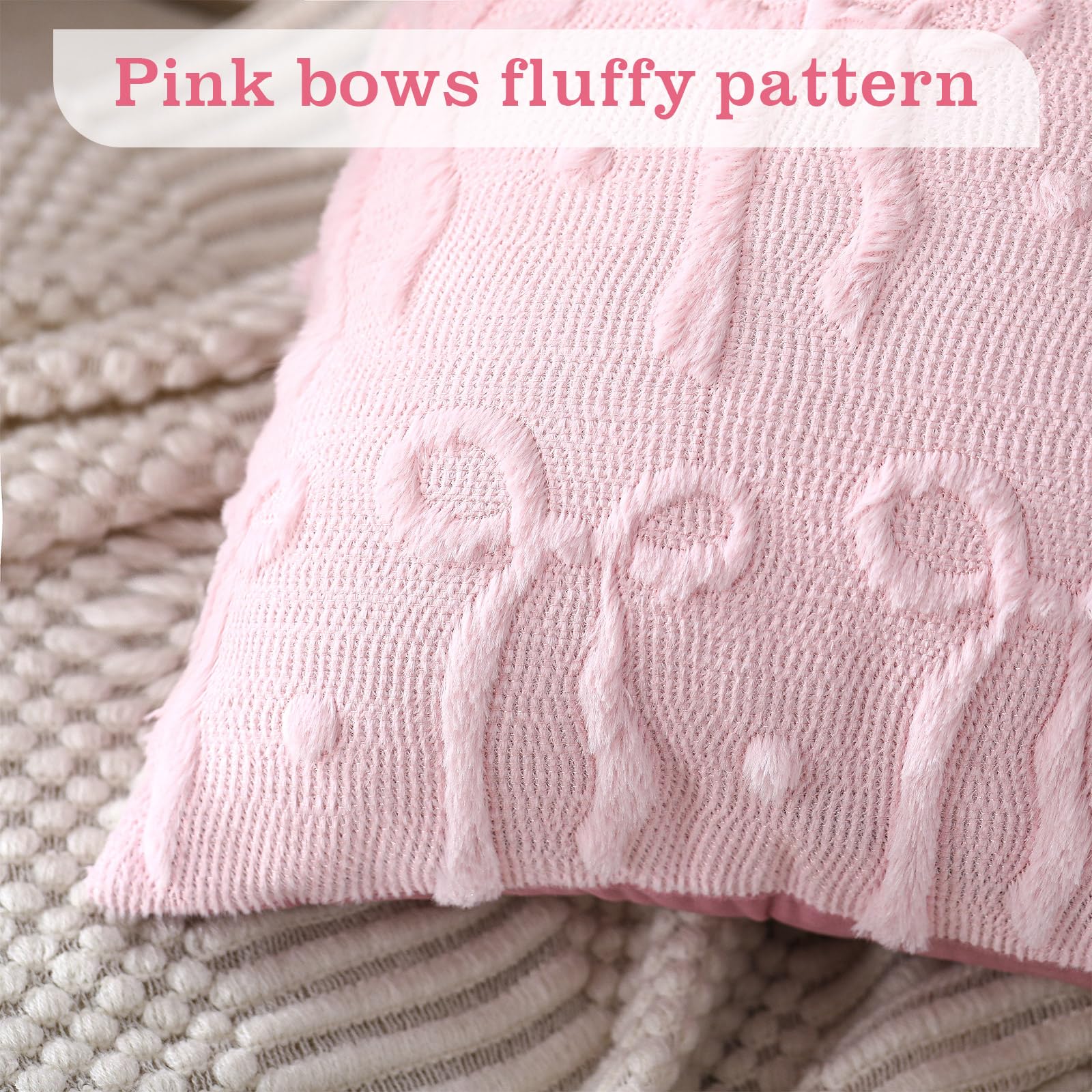 Pink Bow Throw Pillow Covers 1 - огляд і ціна Pillow Insert 18X18